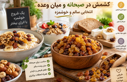کشمش در صبحانه و میان وعده