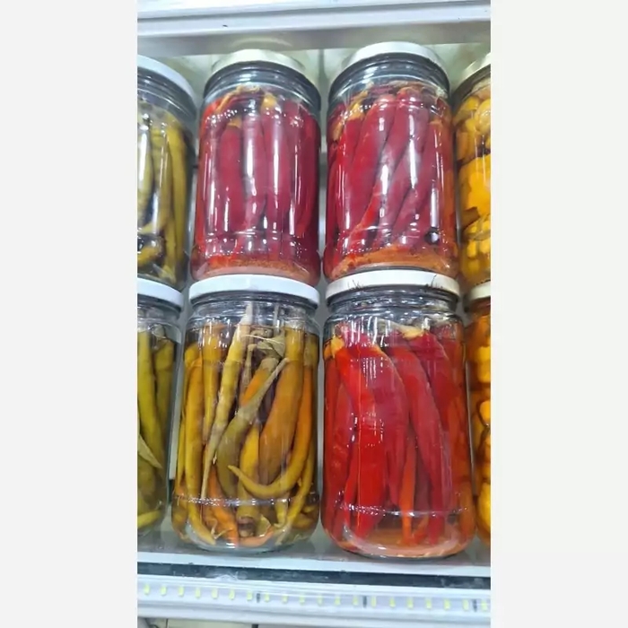 ترشی فلفل سبز و قرمز ارگانیک 800 گرمی 