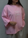 تیشرت باکسی بغل چاک you can قد ۶۵