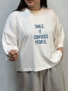 تیشرت باکسی کراپ smile