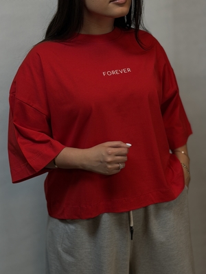 تیشرت کراپ باکسی forever