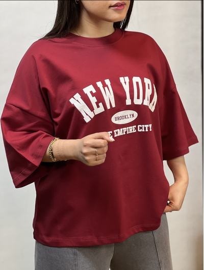 تیشرت باکسی new york