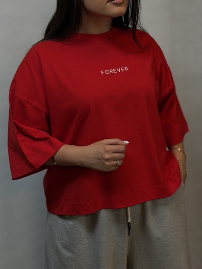 تیشرت کراپ باکسی forever
