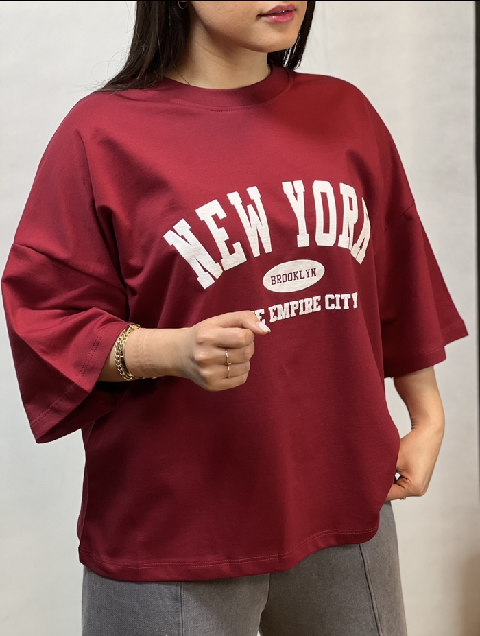 تیشرت باکسی new york