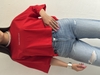 تیشرت کراپی تکست دار a2295