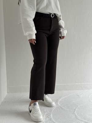 شلوار واید قهوه ای a2537