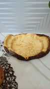 بشقاب چوبی لبه پوستی 
