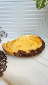 بشقاب چوبی لبه پوستی 