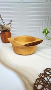 پیاله چوبی لبه پوستی 