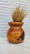 گلدان چوبی لبه پوستی