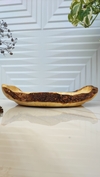 بشقاب چوبی لبه پوستی 