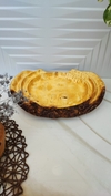 بشقاب چوبی لبه پوستی 