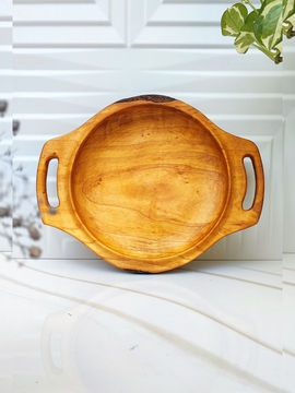 بشقاب چوبی دسته دار