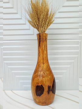 گلدان چوبی لبه پوستی 
