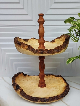 ظرف دو طبقه چوبی