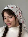 مینی اسکارف مدل گل پونه کد ۱۹۸