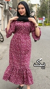 پیراهن عروسکی بلند گلدار مدل روشنک کد ۹۸۸