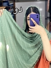 شال نخی نوار شکوفه ای کد ۱۴۸ مدل شکوفه