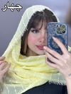 شال نخی نوار شکوفه ای کد ۱۴۸ مدل شکوفه
