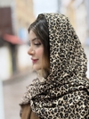 شال مخمل چاپی پلنگی کد ۱۹۸