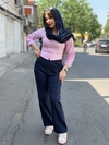 شلوار نیمبگ جلو خط دار مدل ستاره کد ۶۸۸