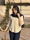 شومیز مانتویی  باکسی مدل نیلای کد ۶۳۸
