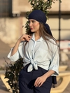 شومیز مانتویی  باکسی مدل نیلای کد ۶۳۸