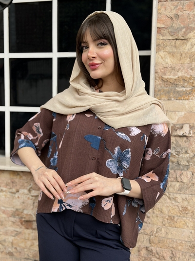 شومیز گلدار مدل روناک