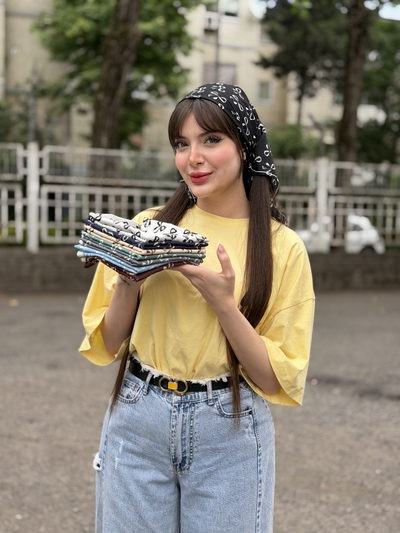 مینی اسکارف مدل پاپیون کد ۱۵۸