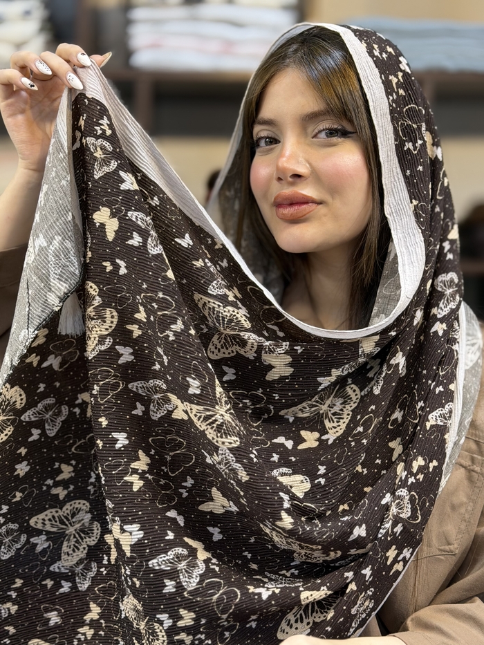 شال برشکاشاین مدل پروانه کد ۳۸۸