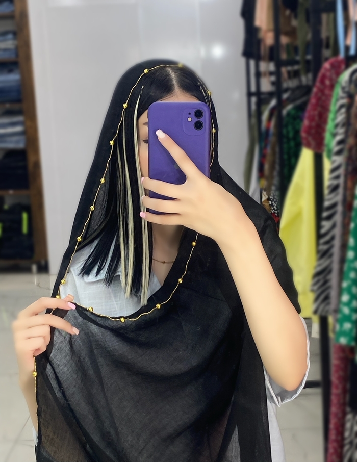 شال لبه مزونی مدل لاله کد ۱۳۸