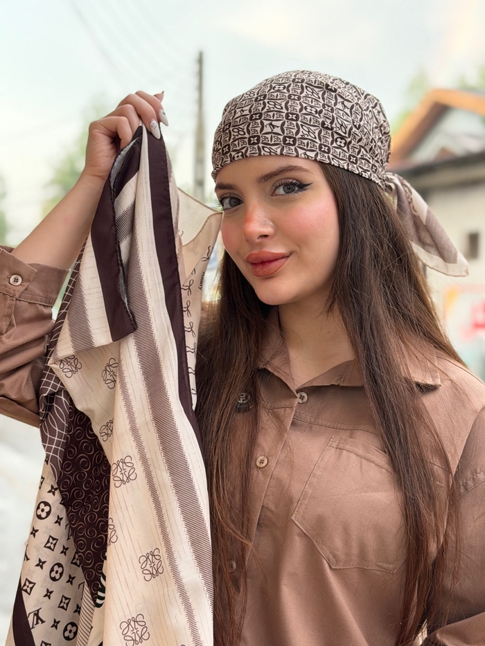 مینی اسکارف کالکشن کرم کد ۱۹۸