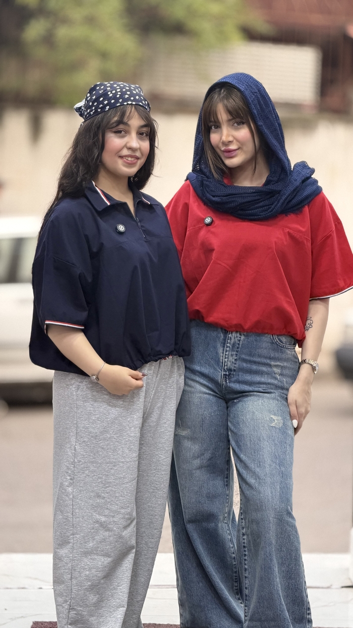 پولوشرت باکسی نیم زیپ مدل تامی کد ۹۸۸
