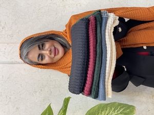شال نخی مربعی حاشیه سکه یی