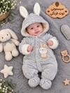 سرهمی خرگوش کلاه، پاپوش و دستکش دار کد ۱۳۹۸
