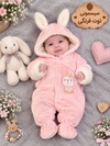 سرهمی خرگوش کلاه، پاپوش و دستکش دار کد ۱۳۹۸