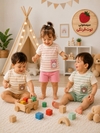 تیشرت شلوارک خرس و خرگوش راه راه کد ۱۳۲۳