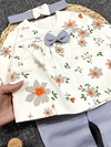 سه تیکه بلوز شلوار هدبند گل کد ۱۰۶۱
