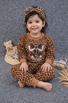 بلوز شلوار پلنگی پاپیون کد ۱۱۳۴