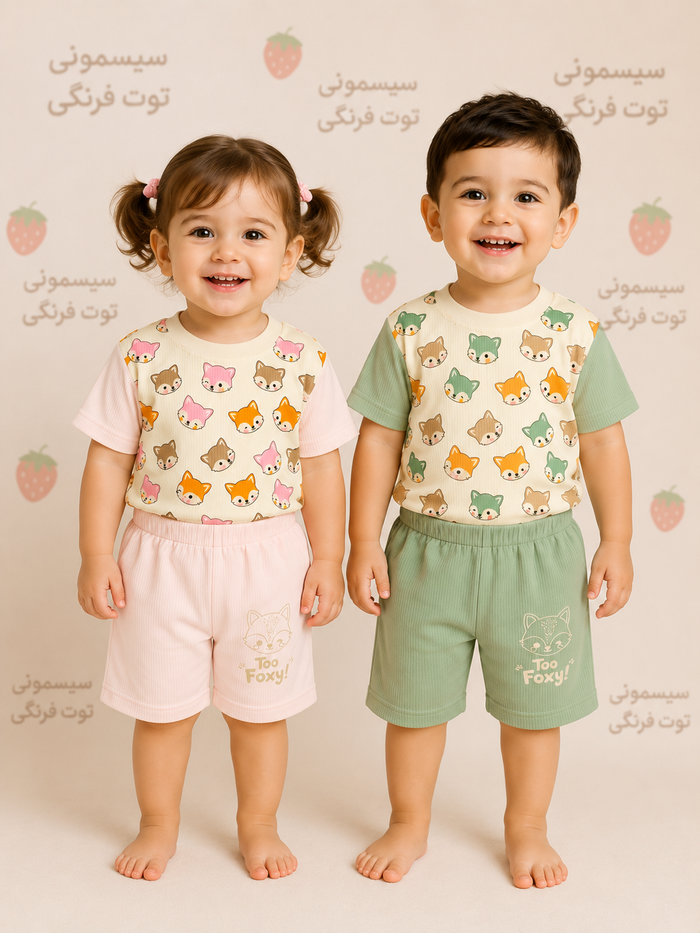 تیشرت شلوارک روباه کد ۱۲۹۵