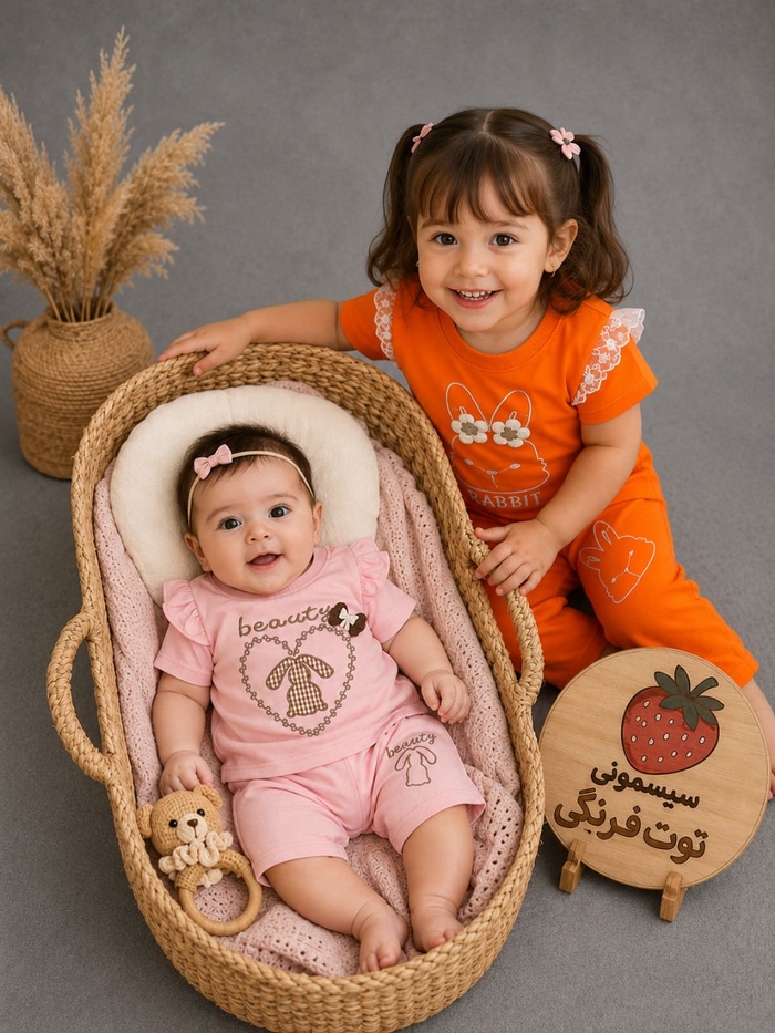 تیشرت شلوارک خرگوش دخترونه کد ۱۳۲۴