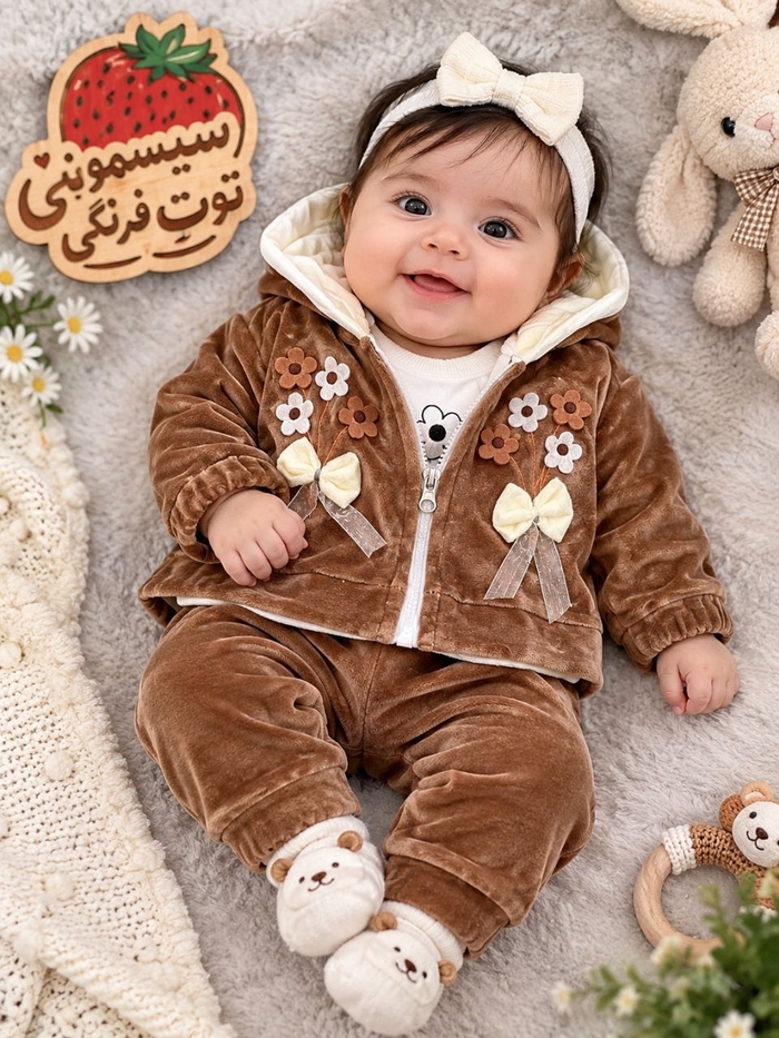 سه تیکه مخمل دخترونه پاپیون کد ۱۳۹۳