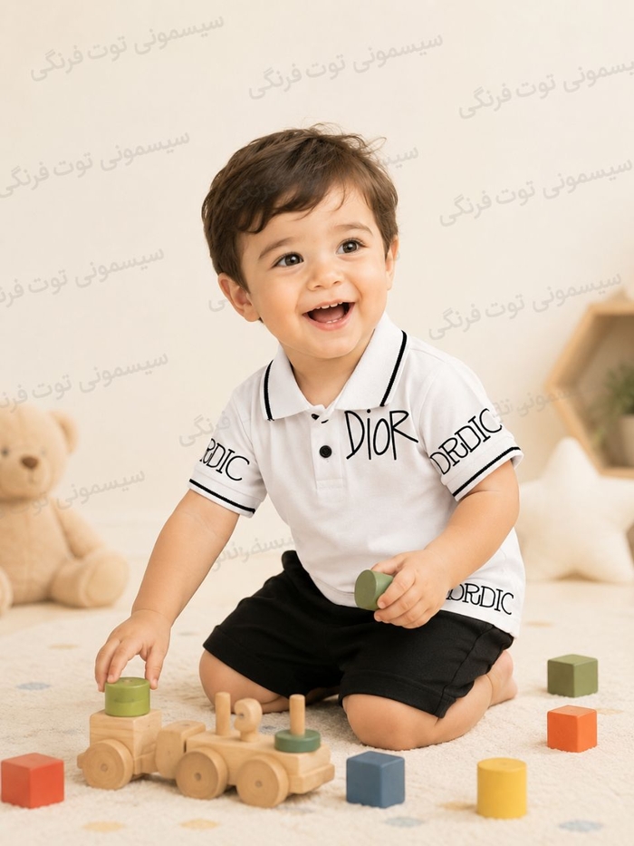 پولوشرت شلوارک دیور کد ۱۳۱۰