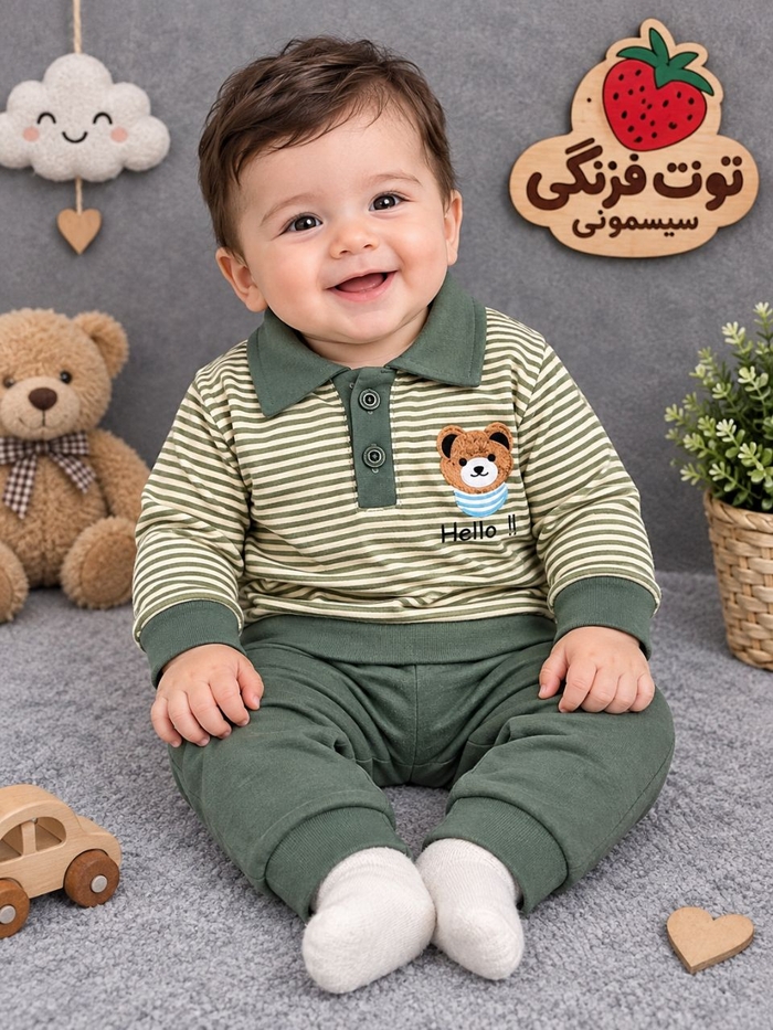 بلوز شلوار راه راه تدی