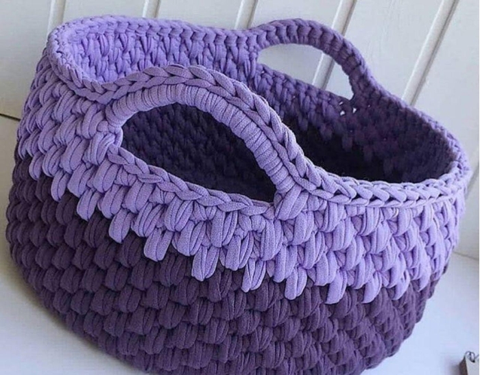 سبد تریکو بافی سایز بزرگ