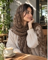 شال گیپور دستک دار طرح گل