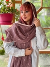 شال نخی برشکا قهوه‌ای وارداتی
