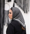 مینی اسکارف نخ پنبه مشکی 