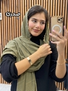 شال نخی پاییزه خطی چهار ریش