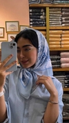  مینی اسکارف چاپی آبی لی